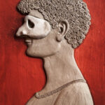 אורי זמיר, מַשָּׂא ג, 2026, פרטים מתוך הצבה_ עץ בוק, קרמיקה. קרדיט_ באדיבות האמן